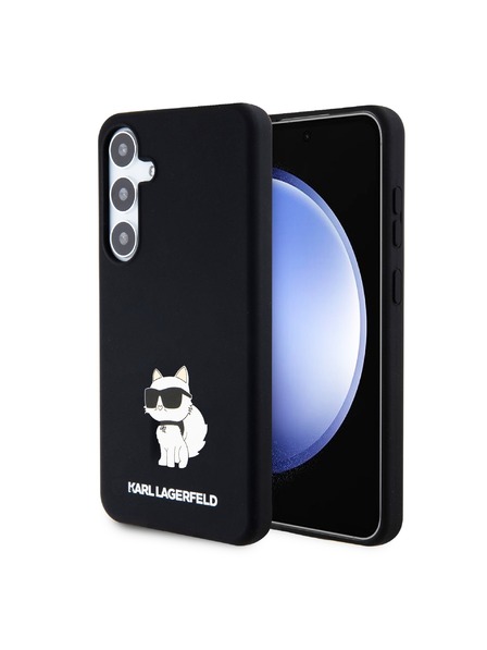 Karl Lagerfeld Karl Lagerfeld Liquid Silicone Choupette NFT Rückseite Hülle für Samsung Galaxy S24+ Schwarz