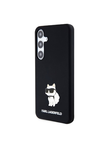Karl Lagerfeld Karl Lagerfeld Liquid Silicone Choupette NFT Rückseite Hülle für Samsung Galaxy S24+ Schwarz