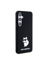 Karl Lagerfeld Karl Lagerfeld Liquid Silicone Choupette NFT Rückseite Hülle für Samsung Galaxy S24+ Schwarz