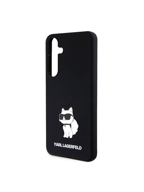 Karl Lagerfeld Karl Lagerfeld Liquid Silicone Choupette NFT Rückseite Hülle für Samsung Galaxy S24+ Schwarz
