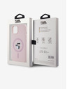 Karl Lagerfeld Rückseite Hülle für iPhone 14 Karl Lagerfeld Liquid Silicone Karl and Choupette Magsafe