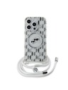 Karl Lagerfeld Karl Lagerfeld IML Monogramm Crossbody K&CH Heads MagSafe Rückseite Hülle für iPhone 15 Pro Max Transparent