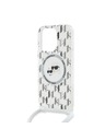 Karl Lagerfeld Karl Lagerfeld IML Monogramm Crossbody K&CH Heads MagSafe Rückseite Hülle für iPhone 15 Pro Max Transparent