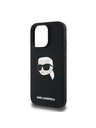 Karl Lagerfeld Karl Lagerfeld Liquid Silicone Karl Head MagSafe Rückseite Hülle für iPhone 16 Pro Schwarz