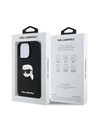 Karl Lagerfeld Karl Lagerfeld Liquid Silicone Karl Head MagSafe Rückseite Hülle für iPhone 16 Pro Schwarz