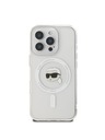 Karl Lagerfeld Karl Lagerfeld IML Karl Head Metall Rahmen MagSafe Rückseite Hülle für iPhone 16 Pro Transparent