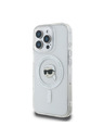 Karl Lagerfeld Karl Lagerfeld IML Karl Head Metall Rahmen MagSafe Rückseite Hülle für iPhone 16 Pro Transparent