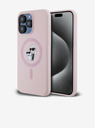Karl Lagerfeld Rückseite Hülle für iPhone 14 Pro Karl Lagerfeld Liquid Silicone Karl and Choupette Magsafe