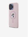 Karl Lagerfeld Rückseite Hülle für iPhone 14 Pro Karl Lagerfeld Liquid Silicone Karl and Choupette Magsafe