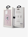 Karl Lagerfeld Rückseite Hülle für iPhone 14 Pro Karl Lagerfeld Liquid Silicone Karl and Choupette Magsafe