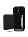 Karl Lagerfeld Karl Lagerfeld Saffiano Crossbody Riemen Karl and Choupette Hülle für iPhone 16 Black