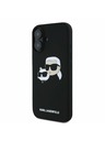 Karl Lagerfeld Karl Lagerfeld Liquid Silicone Double Heads MagSafe Rückseite Hülle für iPhone 16 Plus Black