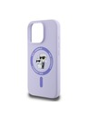 Karl Lagerfeld Karl Lagerfeld Liquid Silicone Karl and Choupette MagSafe Rückseite Hülle für iPhone 16 Pro Max Purple