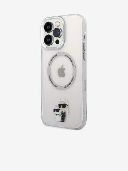 Karl Lagerfeld IML Karl and Choupette NFT MagSafe Rückseite Hülle für iPhone 13 Pro Max Transparent Karl Lagerfeld