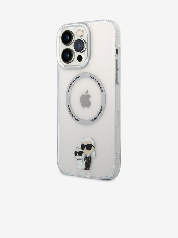 Karl Lagerfeld IML Karl and Choupette NFT MagSafe Rückseite Hülle für iPhone 13 Pro Max Transparent Karl Lagerfeld