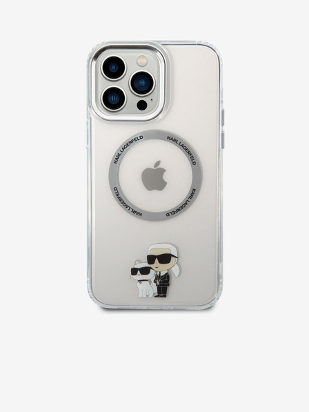 Karl Lagerfeld IML Karl and Choupette NFT MagSafe Rückseite Hülle für iPhone 13 Pro Max Transparent Karl Lagerfeld