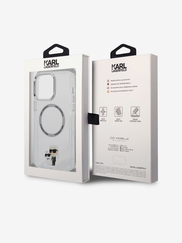 Karl Lagerfeld IML Karl and Choupette NFT MagSafe Rückseite Hülle für iPhone 13 Pro Max Transparent Karl Lagerfeld