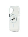 Karl Lagerfeld Karl Lagerfeld IML K&CH Heads Metallrahmen MagSafe Rückseite Hülle für iPhone 16 Transparent