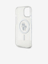Karl Lagerfeld Karl Lagerfeld IML Glitter Karl and Choupette MagSafe Rückseite Hülle für iPhone 15 Transparent