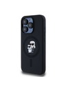Karl Lagerfeld Karl Lagerfeld Liquid Silicone Karl and Choupette Magsafe Rückseite Hülle für iPhone 15 Pro Black