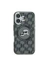 Karl Lagerfeld Karl Lagerfeld IML Monogram K&CH Heads MagSafe Rückseite Hülle für iPhone 16 Black