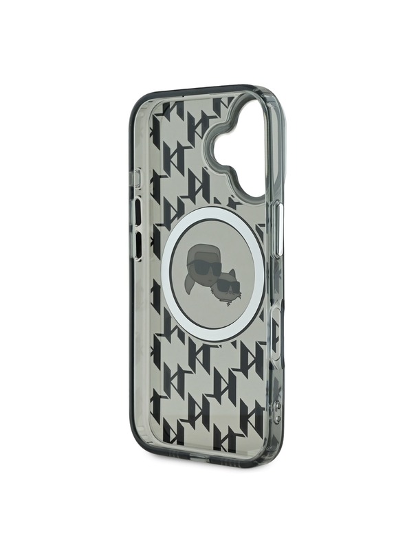 Karl Lagerfeld Karl Lagerfeld IML Monogram K&CH Heads MagSafe Rückseite Hülle für iPhone 16 Black