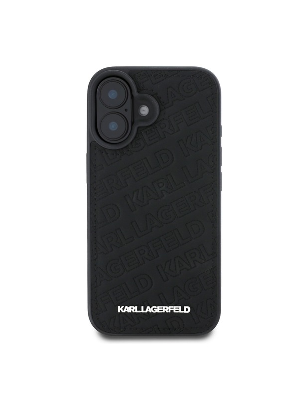 Karl Lagerfeld Karl Lagerfeld PU Gestepptes Muster Rückseite Hülle für iPhone 16 Black