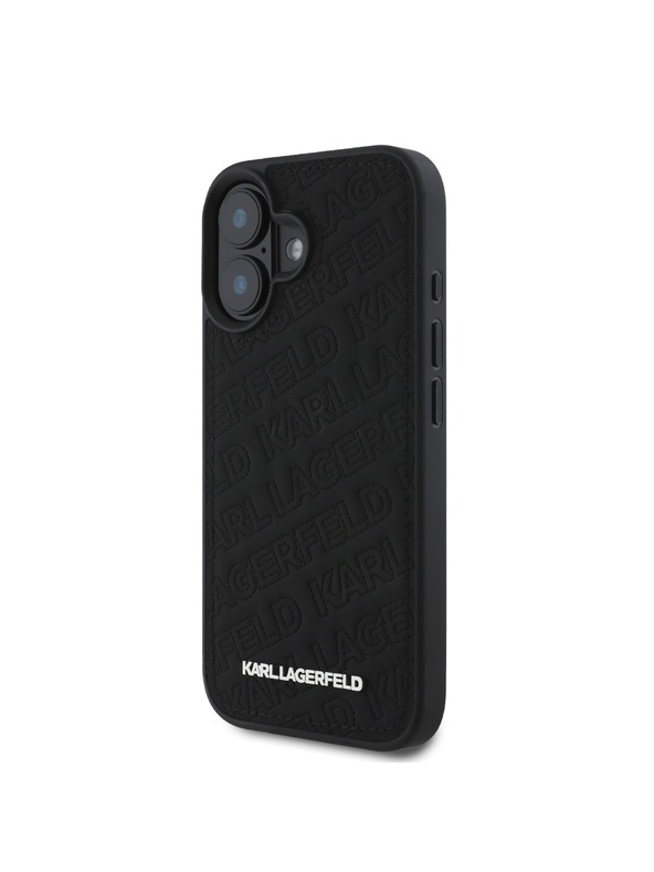 Karl Lagerfeld Karl Lagerfeld PU Gestepptes Muster Rückseite Hülle für iPhone 16 Black