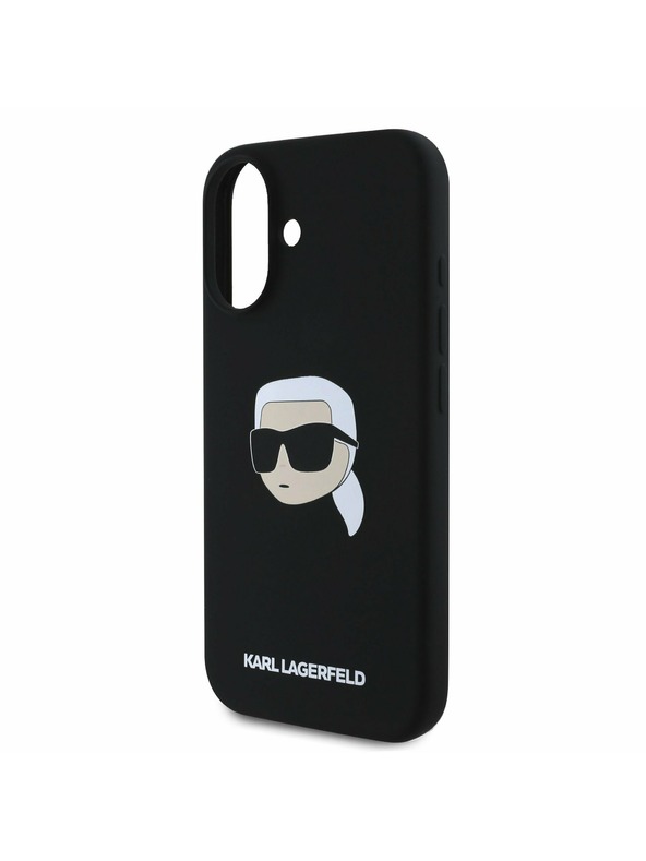 Karl Lagerfeld Karl Lagerfeld Liquid Silicone Karl Head MagSafe Rückseite Hülle für iPhone 16 Black