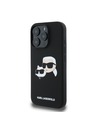 Karl Lagerfeld Karl Lagerfeld Liquid Silicone Double Heads MagSafe Rückseite Hülle für iPhone 16 Pro Black