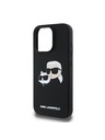 Karl Lagerfeld Karl Lagerfeld Liquid Silicone Double Heads MagSafe Rückseite Hülle für iPhone 16 Pro Black