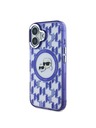 Karl Lagerfeld Karl Lagerfeld IML Monogram K&CH Heads MagSafe Rückseite Hülle für iPhone 16 Purple
