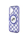Karl Lagerfeld Karl Lagerfeld IML Monogram K&CH Heads MagSafe Rückseite Hülle für iPhone 16 Purple