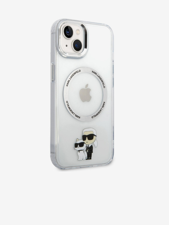 Karl Lagerfeld Karl Lagerfeld IML Karl and Choupette NFT MagSafe Rückseite Hülle für iPhone 13 Transparent