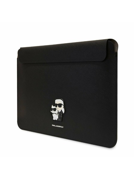 Karl Lagerfeld Karl Lagerfeld Saffiano Karl and Choupette Notebook-Hülle 15/16 Black
