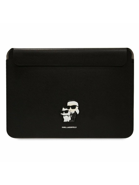 Karl Lagerfeld Karl Lagerfeld Saffiano Karl and Choupette Notebook-Hülle 15/16 Black