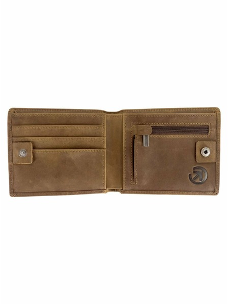 Meatfly Meatfly Leder-Geldbörse Eliot Premium Oak | Braun | Größe