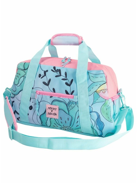 Meatfly Meatfly Reisetasche X Pura Vida Mavis Mint Flowers | Blau | Volumen 26 L