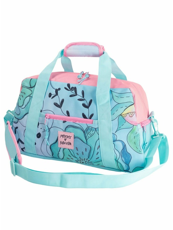 Meatfly Meatfly Reisetasche X Pura Vida Mavis Mint Flowers | Blau | Volumen 26 L