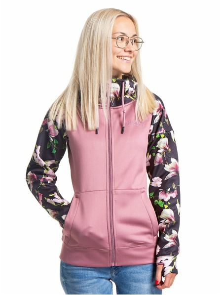 Meatfly Meatfly Damen technisches Sweatshirt Alisha Magnolia/Dusty Rose | Rosa | Größe
