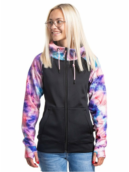Meatfly Meatfly Damen technisches Sweatshirt Alisha Peach Aquarel/Black | Rosa | Größe