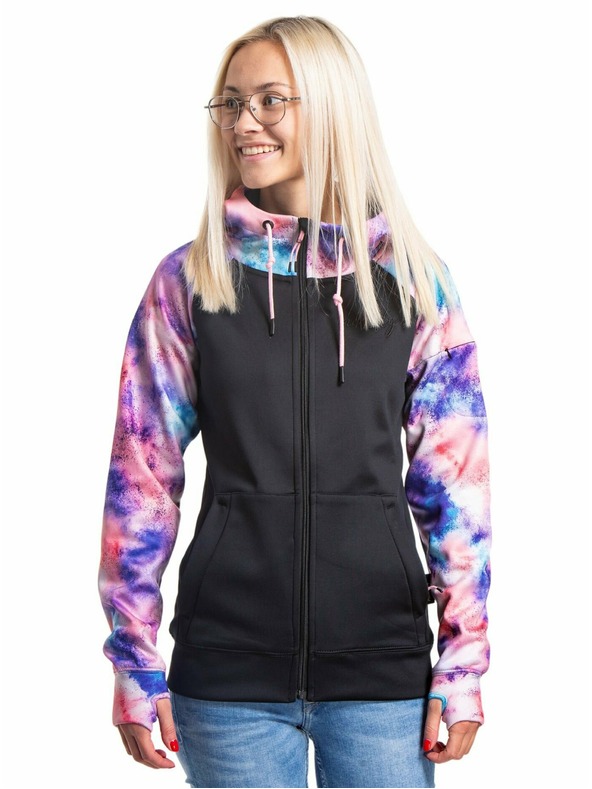 Meatfly Meatfly Damen technisches Sweatshirt Alisha Peach Aquarel/Black | Rosa | Größe