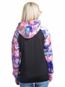 Meatfly Meatfly Damen technisches Sweatshirt Alisha Peach Aquarel/Black | Rosa | Größe