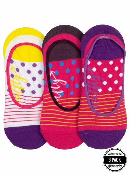 Meatfly Meatfly Socken Low Socks Triple Pack Yellow Stripe | Gelb | Größe