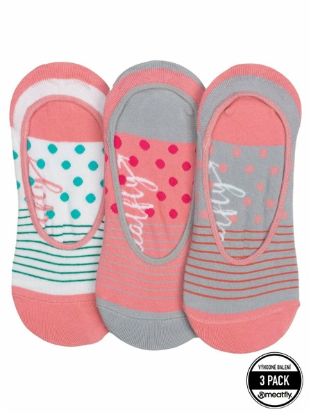 Meatfly Meatfly Socken Low Socks Triple Pack Grey Stripe | Grau | Größe