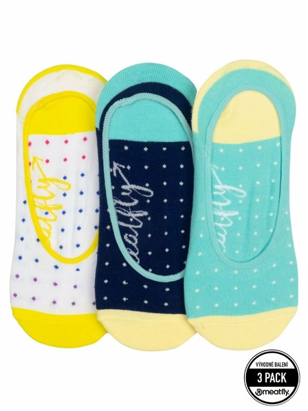 Meatfly Meatfly Socken Low Socks Triple Pack Gelb Gepunktet | Gelb | Größe