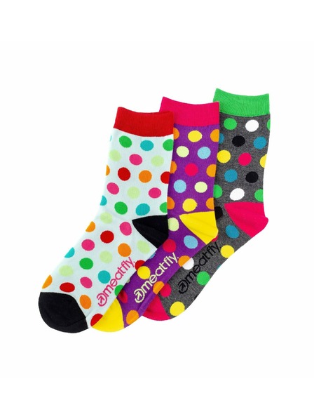 Meatfly Meatfly Damen Socken Lt. Regular Dots Geschenkpack | Mehrfarbig | Größe
