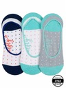 Meatfly Meatfly Socken Low Socks Triple Pack Blau Gepunktet | Blau | Größe