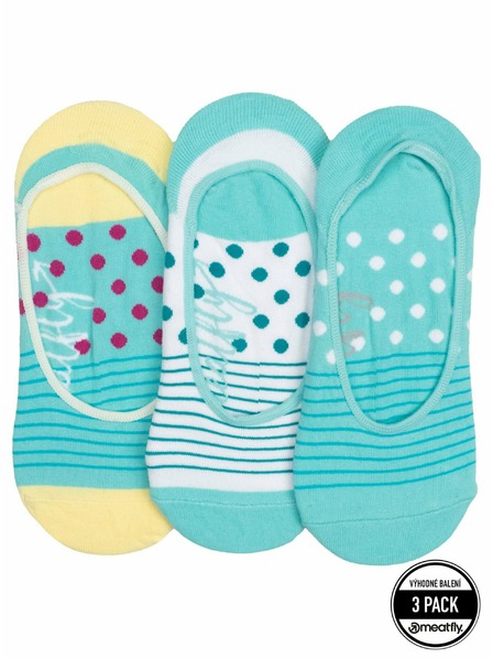 Meatfly Meatfly Socken Low Socks Triple Pack Blau Gestreift | Blau | Größe
