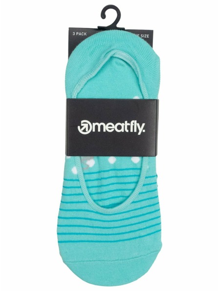 Meatfly Meatfly Socken Low Socks Triple Pack Blau Gestreift | Blau | Größe